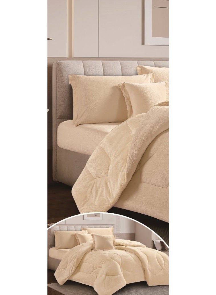 Smart Double bedspread made of soft velvet and fur with a hotel design for a luxurious hotel experience - Image 2