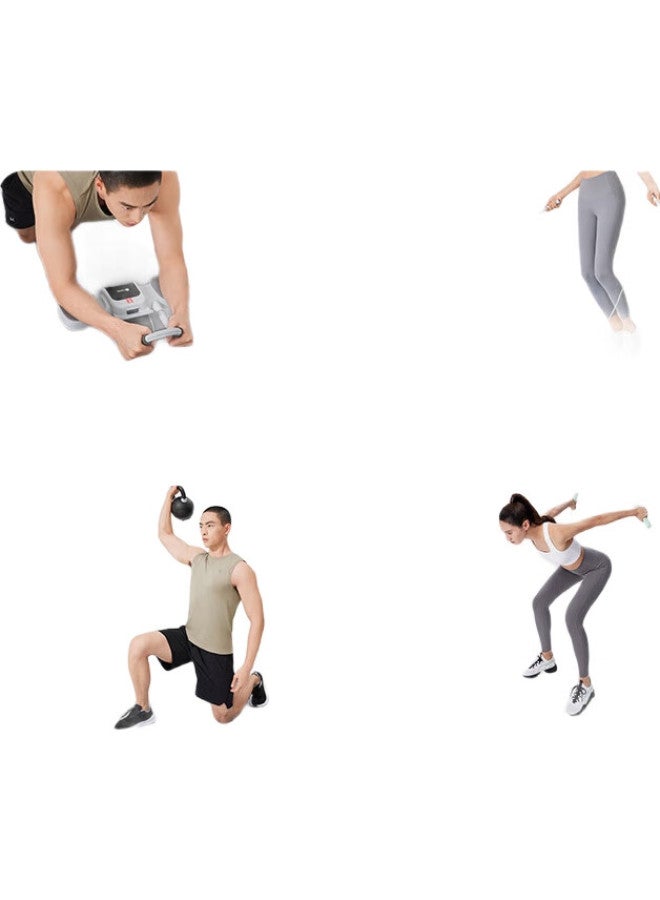 Keep Yoga Mat, Multifunctional Fitness Mat, Ab Wheel Training Mat, Jump Rope And Aerobics Mat, Wear-Resistant, Non-Slip, Professional For Men, Bamboo Moon Gray - Image 2