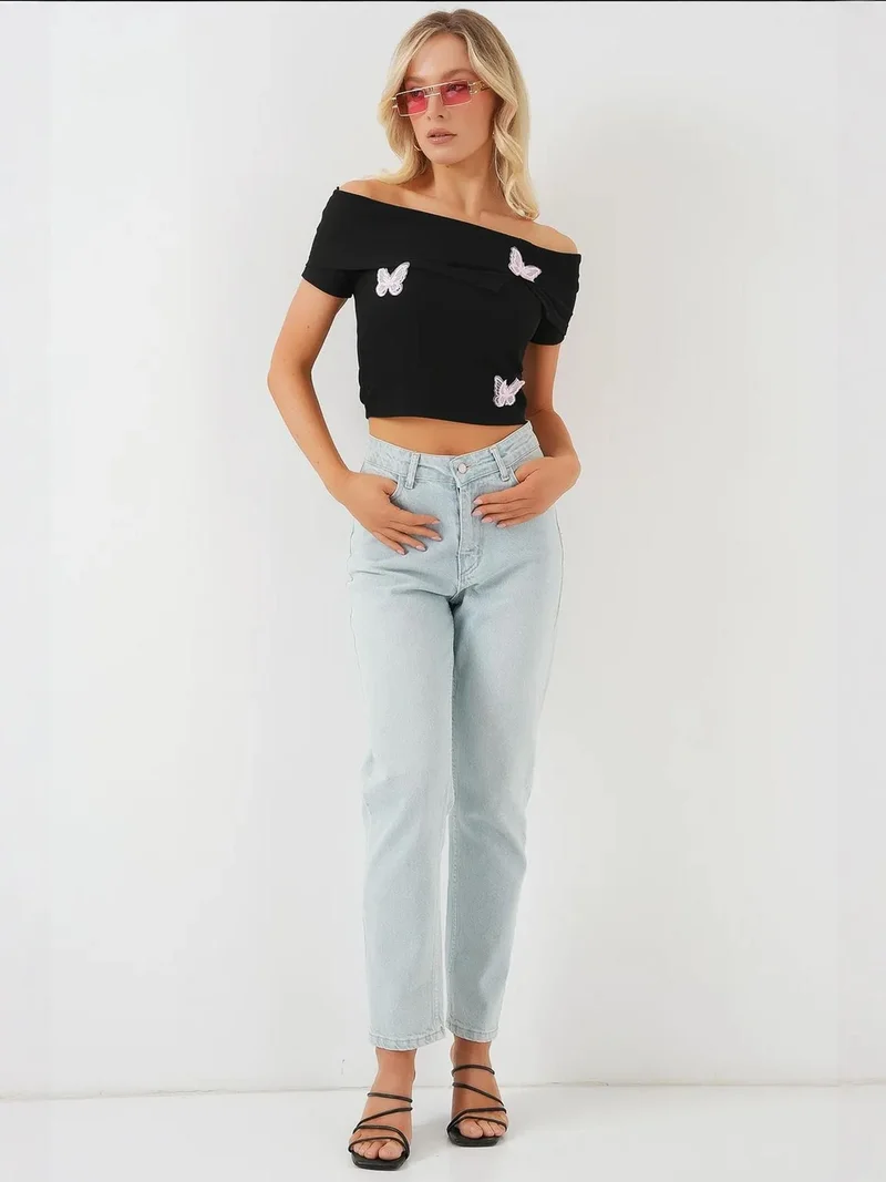BIG DART BDART Embroidered Off Shoulder Blouse