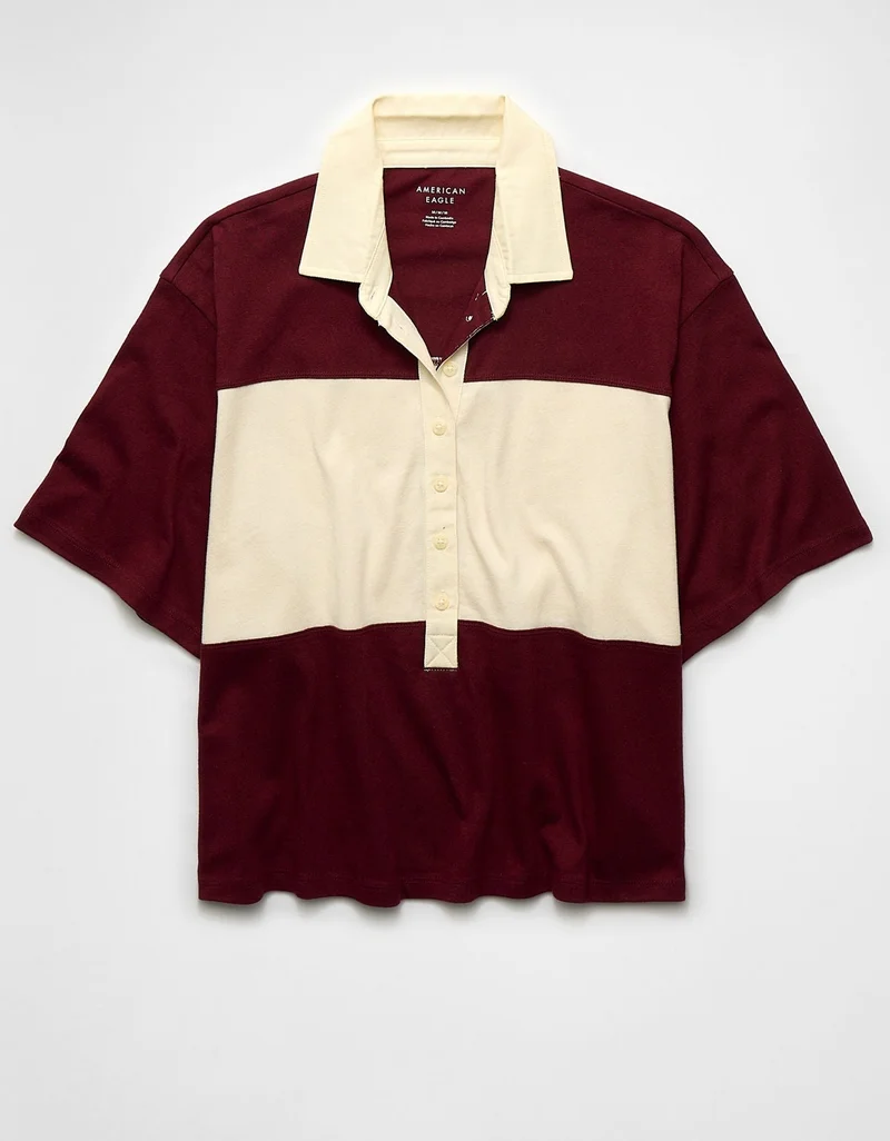 AE Striped Rugby Polo T-Shirt