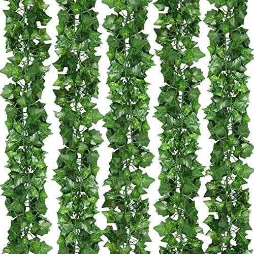 Deehome Artificial Hanging Grass Creeper (Green, 5 Pieces) - Image 1