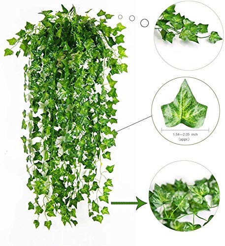 Deehome Artificial Hanging Grass Creeper (Green, 5 Pieces) - Image 3