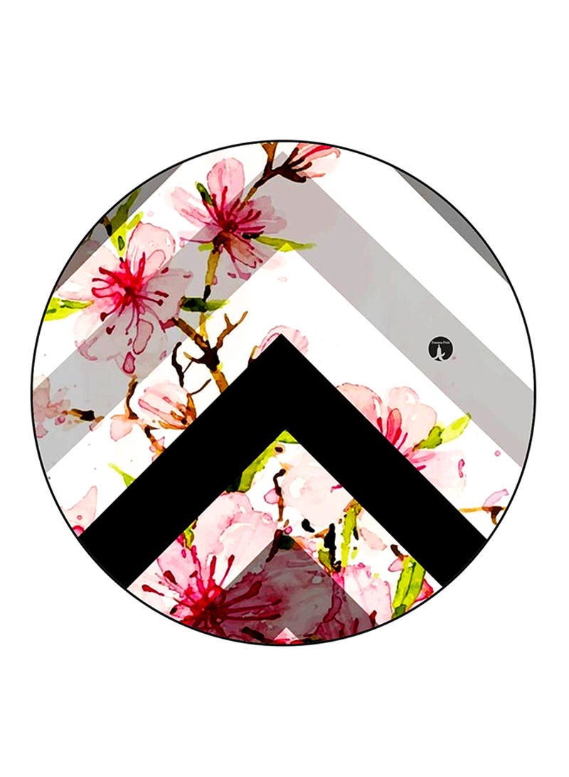 RKN Flowers Printed Fridge Magnet  Round  Multicolour - Image 2