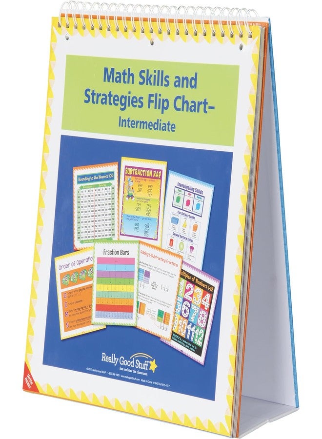 Really Good Stuff Math Skills And Strategies Flip Chart - Intermediate - 1 flip chart - Image 1