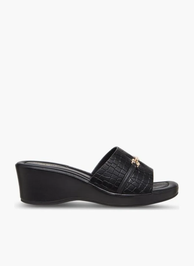 Flora Bella Women Animal Textured Slip-On Sandals