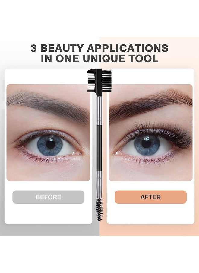3 PCS Eyelash Separator Comb Double Head Eyelash Comb Eyebrow Spoolie Brush And Comb Eye Brow Grooming Brush Set Eye Makeup Tools