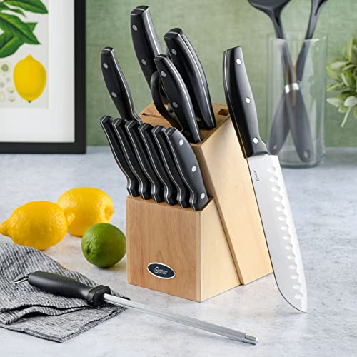 Oster Granger 14 Piece Stainless Steel Cutlery Set W/Wood Block - Image 2