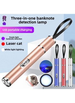 Generic Rechargeable Laser Three-in-one Infrared Money Detector Flashlight Purple Laser Pointer-Product Specifications:Silver Three-in-one Money Detector Light  - Image 2