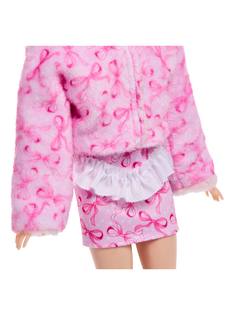 Barbie Cutie Reveal Doll & Accessories, Cuddly Series Lamb with 10 Surprises Including Color Change & Mini Pet - Image 4