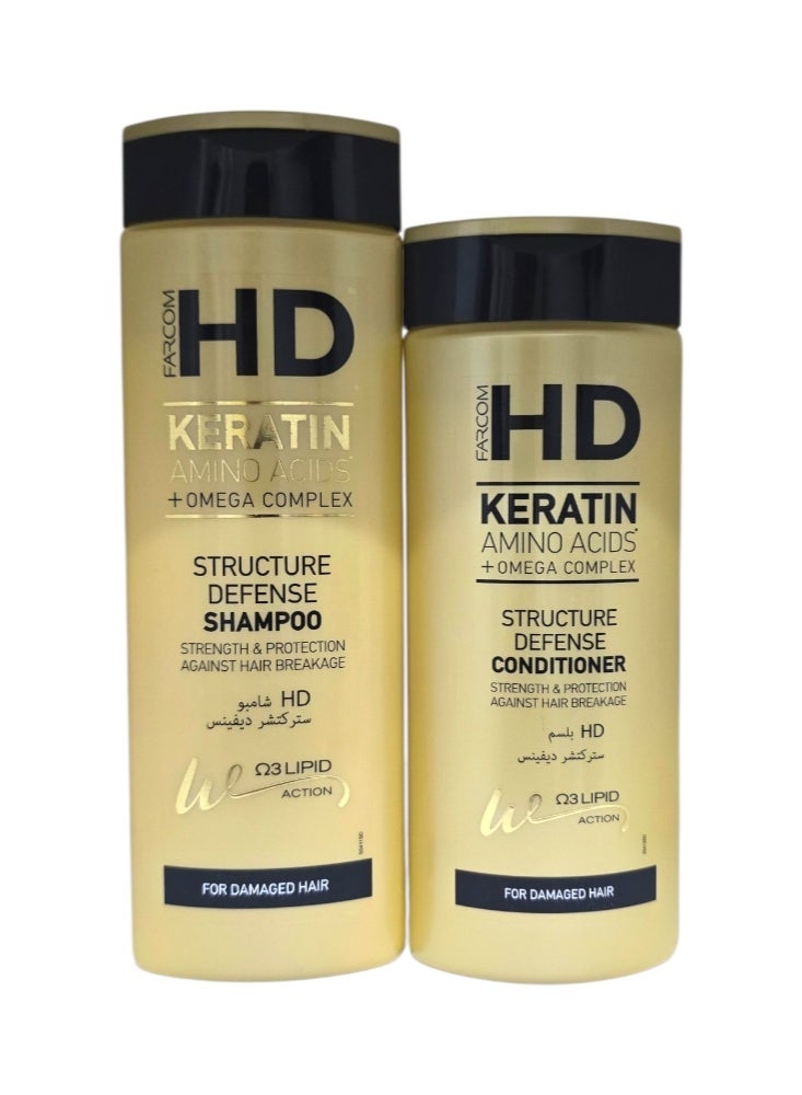 FARCOM 2-Pices Set(Shampoo Structure Defense 400ml&Conditioner Structure Defense330ml) - Image 1