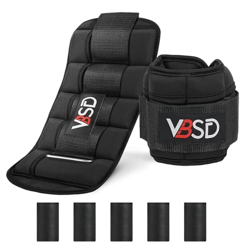VBSD Adjustable Ankle Weights for Women Men 4lbsPair Wrist Leg Weight Straps Weighted Arm Weight Set with Removable Sandbags for Walking Running Physical Therapy Yoga Pilates Home Workout - Image 1