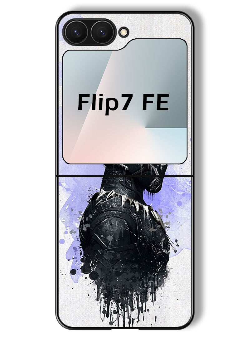 Theodor Case Compatible with Samsung Galaxy Z Flip 7 FE 6.7 Inch Protection Shockproof Bumper Cover Black Panther - Image 1