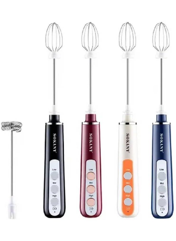 sokany USB Hand Stick Mixer - Egg Beater Sk-02014 Multicolour - Image 1