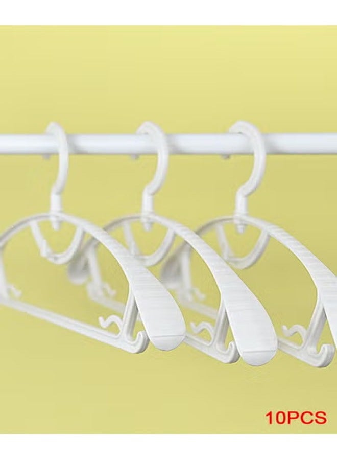 KLNAMAEAAN 10-Pieces Household Rack Drying Clothes Hanger white - Image 1