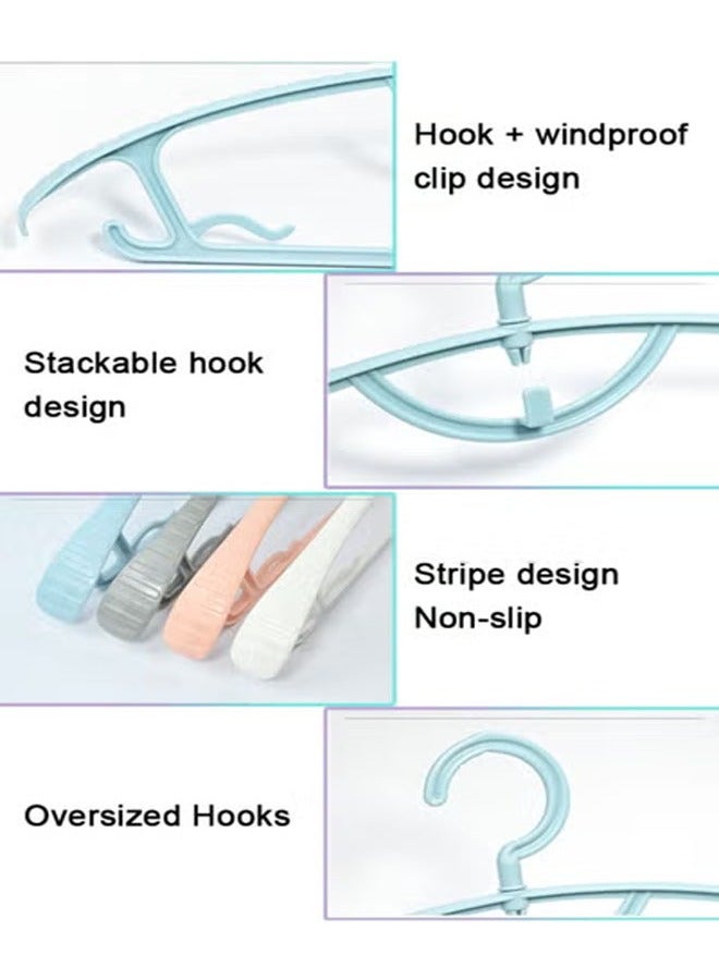 KLNAMAEAAN 10-Pieces Household Rack Drying Clothes Hanger white - Image 2