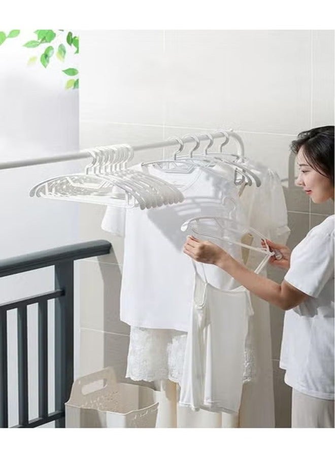 KLNAMAEAAN 10-Pieces Household Rack Drying Clothes Hanger white - Image 3