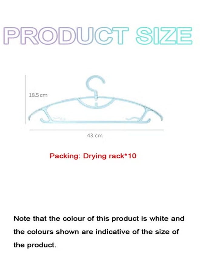 KLNAMAEAAN 10-Pieces Household Rack Drying Clothes Hanger white - Image 5