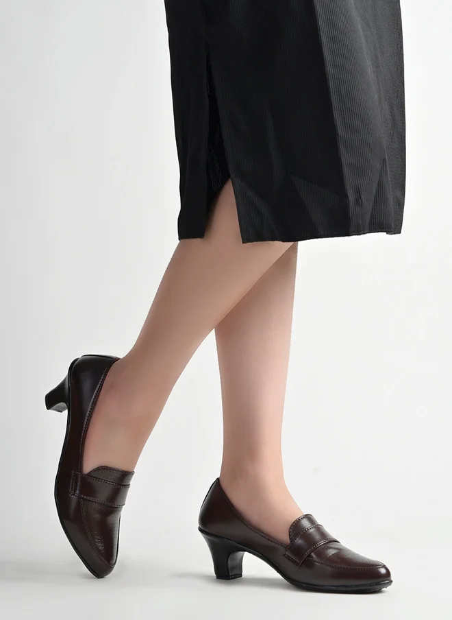 Shoetopia Shoetopia Textured Work Kitten Pumps