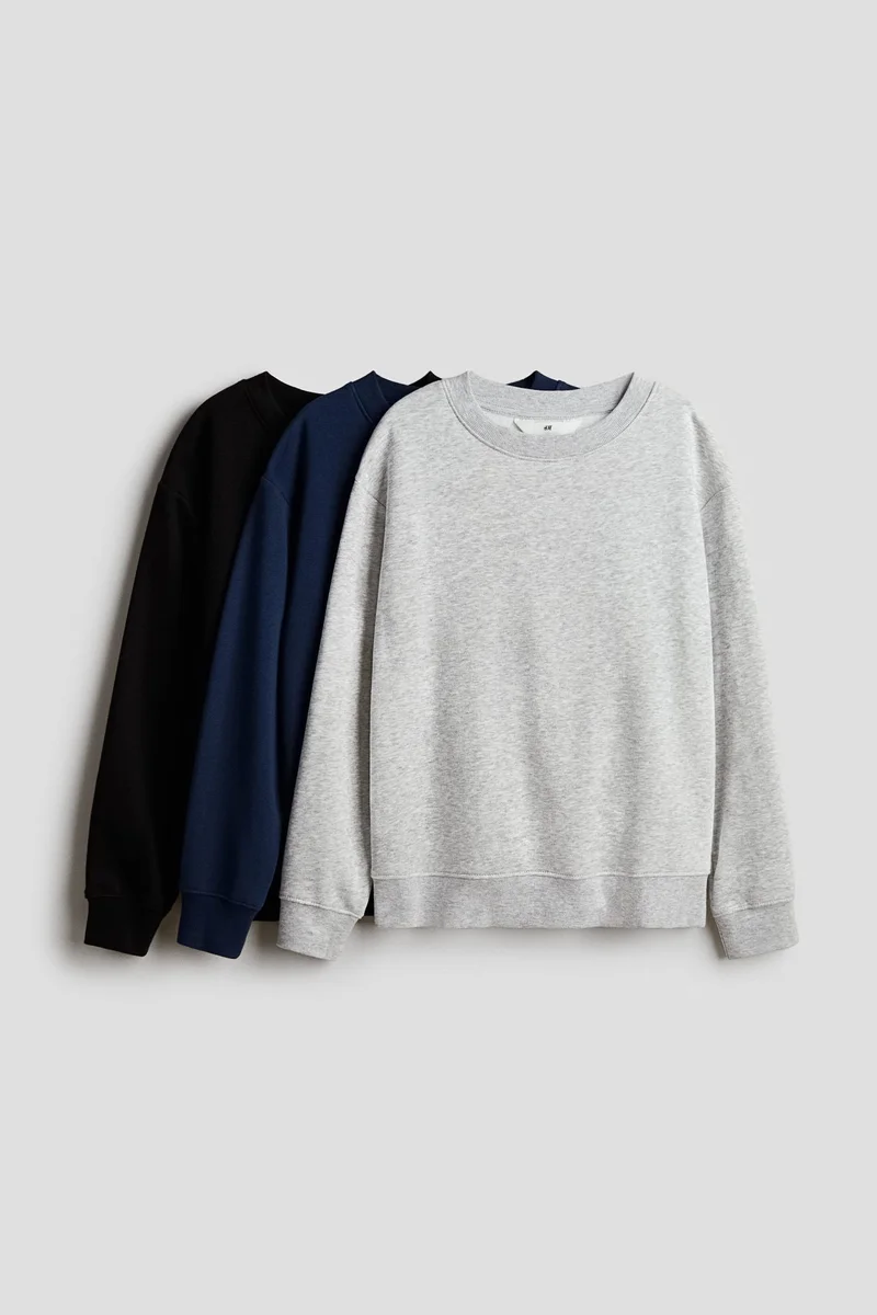 H&M 3-pack sweatshirts