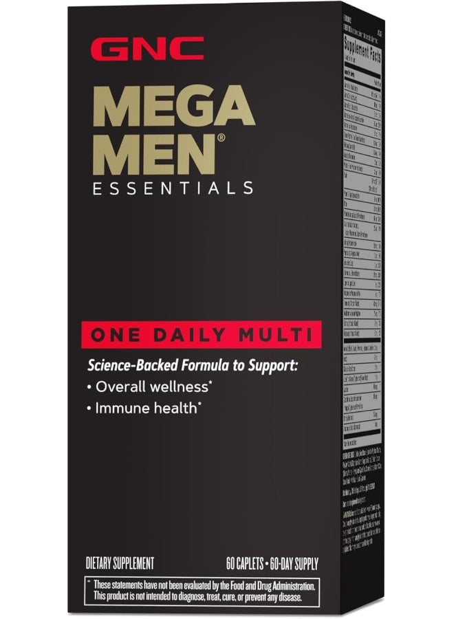GNC GNC Mega 1 Daily Multivitamin for Men for 19 Vitamins and Minerals (60 Count)  - Image 1