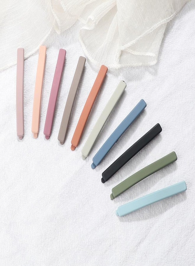 FICTIOUS Bobby Hair Pins for Girls, Hairpin Morandi Color Simple Side Hairpin Duckbill Clip Korean Bangs Clip Broken Hairpin Back Head Clip, Elegant Front Hair Clip Headdress Girl's Side Bangs Broken Hairpin- 10 pc. (Multi) - Image 1