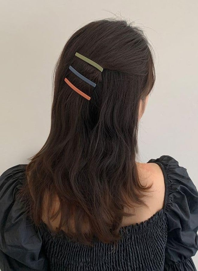 FICTIOUS Bobby Hair Pins for Girls, Hairpin Morandi Color Simple Side Hairpin Duckbill Clip Korean Bangs Clip Broken Hairpin Back Head Clip, Elegant Front Hair Clip Headdress Girl's Side Bangs Broken Hairpin- 10 pc. (Multi) - Image 2