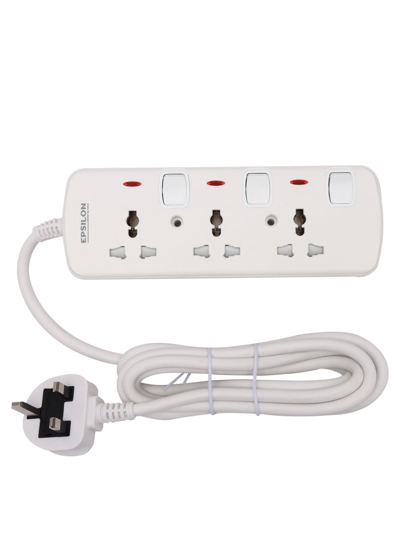 Epsilon - Epsilon 3 Way Extension Socket - ES1097 - Image 1