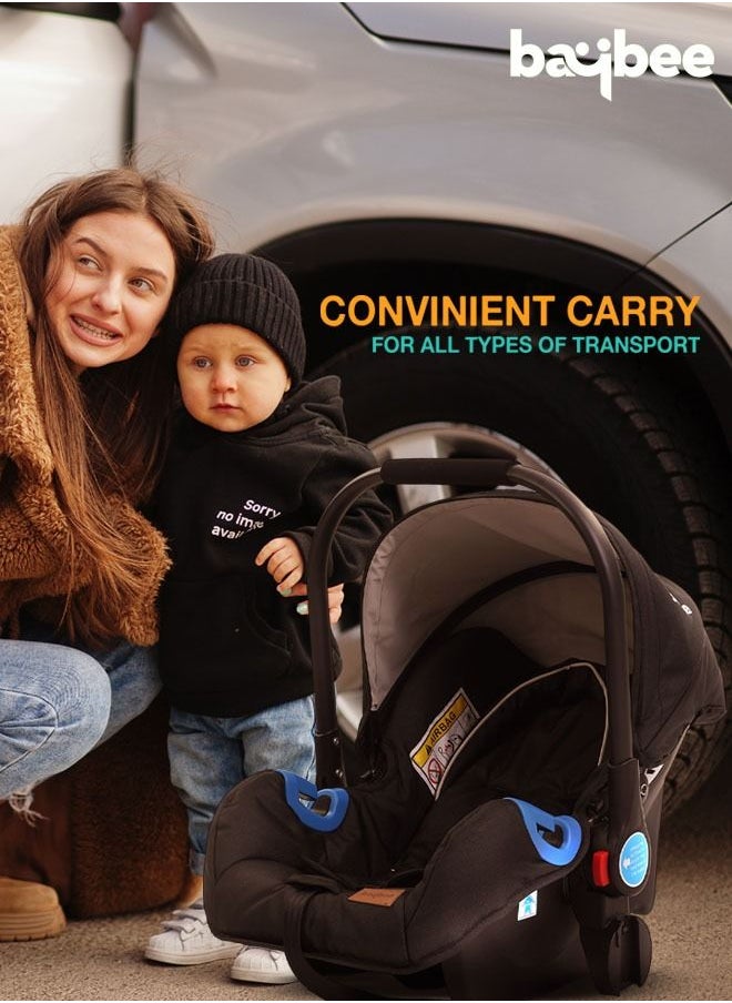 BAYBEE 3 In 1 Convertible Baby Pram Stroller With Car Seat Combo Aluminium Frame 3 Position Adjustable Canopy Reversible Seat Travel System Stroller For Baby Toddlers 0-3 Years Boys Girls Rose Gold  - Image 4