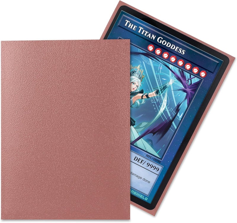 TitanShield (150 Sleeve) Colored Small Japanese Sized Trading Card Sleeves Deck Protector for Yu-Gi-Oh, Cardfight Vanguard & More (Rose Gold) - Image 2