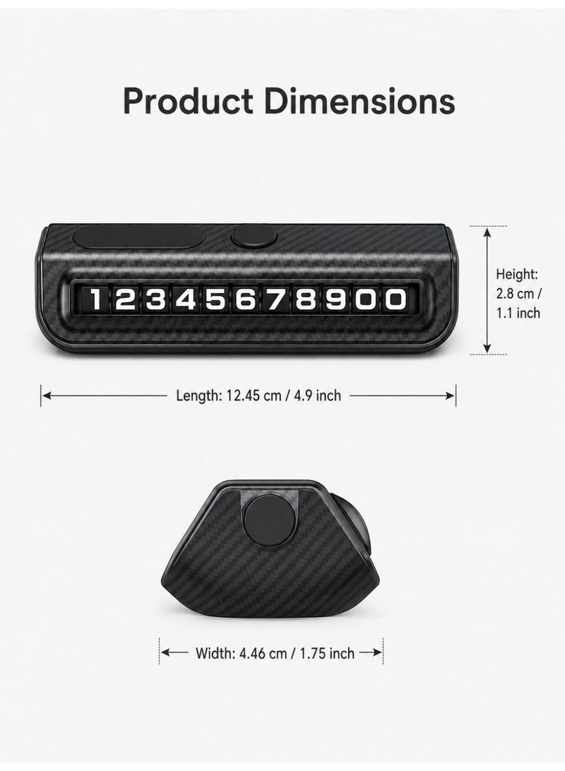 Temporary Car Moving Phone Plate Car Interior Accessories Parking Number Plate Car Ornament Moving Car High-end Creative Number Keeper - Image 3