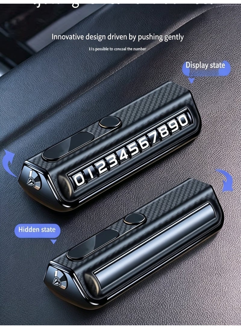 Temporary Car Moving Phone Plate Car Interior Accessories Parking Number Plate Car Ornament Moving Car High-end Creative Number Keeper - Image 2