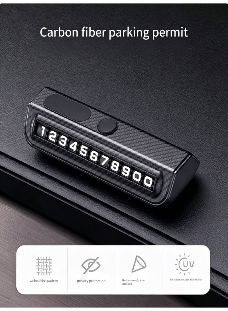 Temporary Car Moving Phone Plate Car Interior Accessories Parking Number Plate Car Ornament Moving Car High-end Creative Number Keeper - Image 1