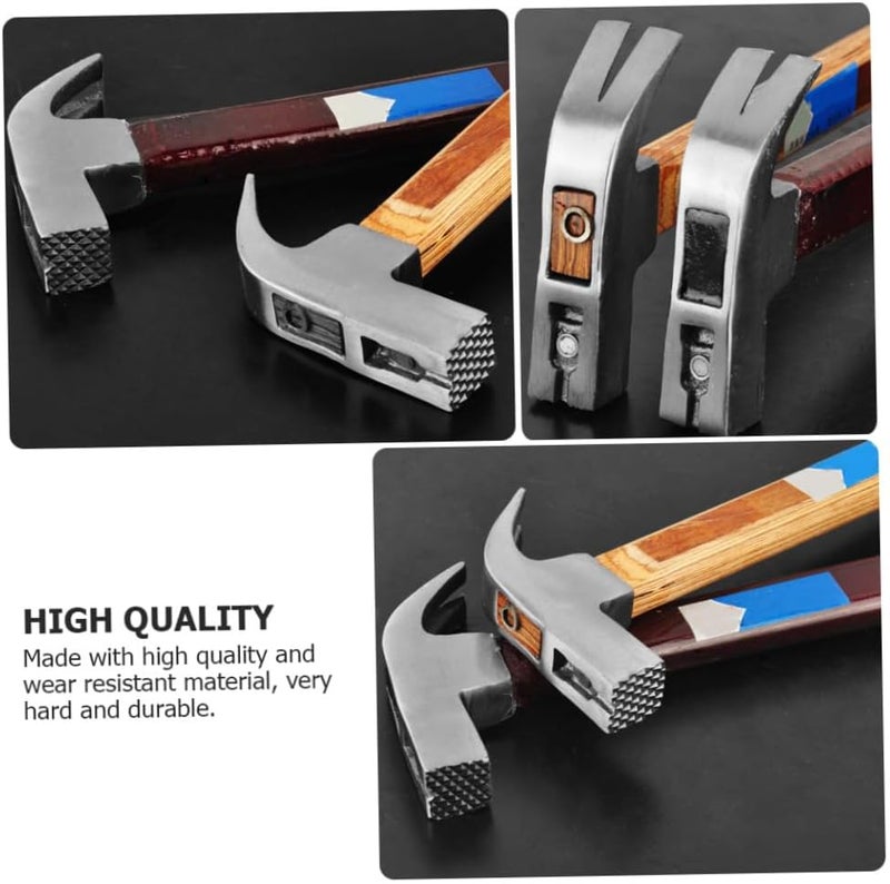 Compressed Wooden Handle Claw Hammer 0.35lb with Non-skid Anti-slip Grip, Compact Pulling Nail Hammer for Carpentry and Industrial Use - Image 3