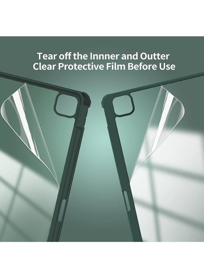 Rock Pow Case Cover For Apple iPad Pro 11 inch (2022/2021/2020/2018) Generation with Pencil Holder, [Support Apple Pencil Charging and Touch ID], Clear Transparent Case with Auto Wake/Sleep - Image 5