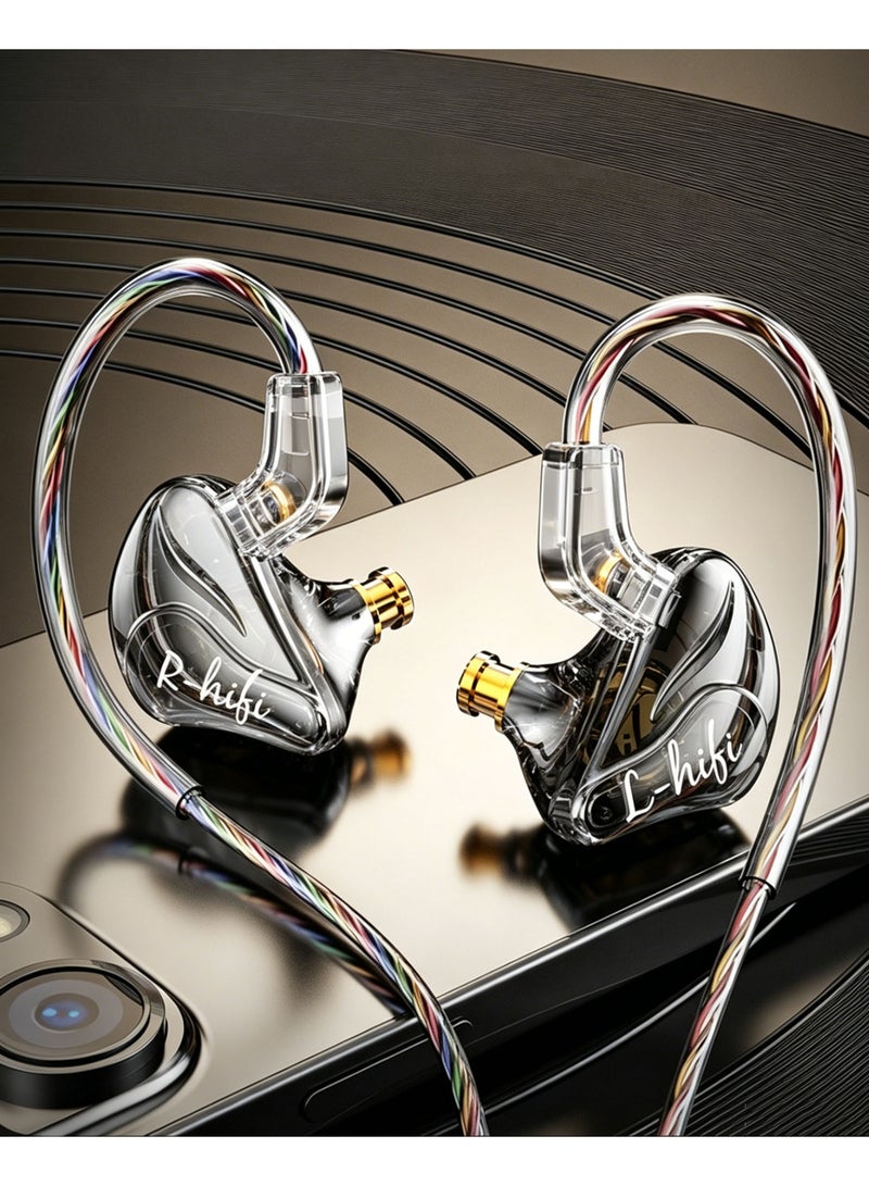 Type-C Wired Earbuds HIFI In-Ear Monitor Headphones with Microphone, Detachable Cable, Noise Isolating Earhook Headphones for Gaming, Music, Calls,Sports.(1.2 Meters) - Image 2