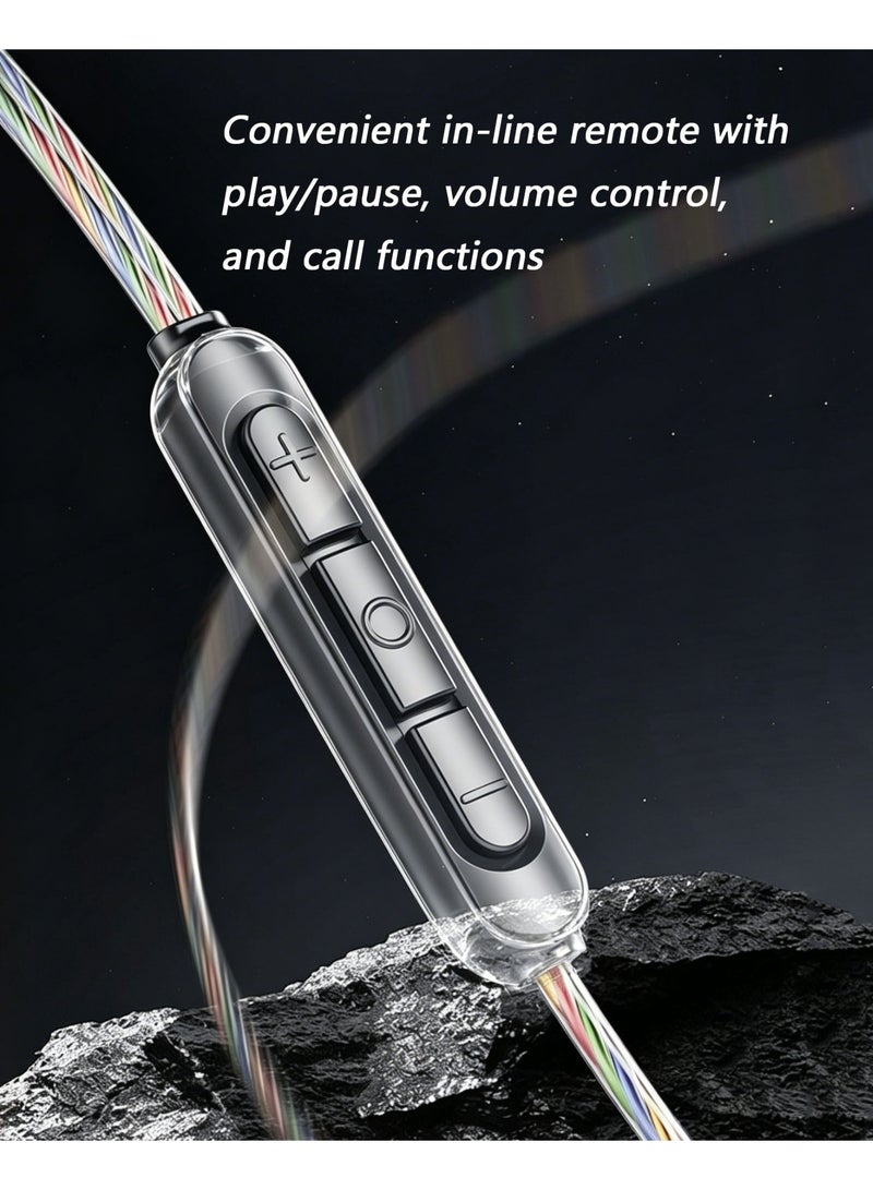Type-C Wired Earbuds HIFI In-Ear Monitor Headphones with Microphone, Detachable Cable, Noise Isolating Earhook Headphones for Gaming, Music, Calls,Sports.(1.2 Meters) - Image 3