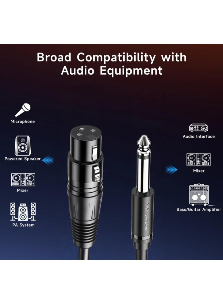 Mindpure Cable Matters 6.35mm(1/4 Inch)Short TRS to XLR Cable -4.92ft,Male to Female,XLR to 1/4 Cable - Image 3