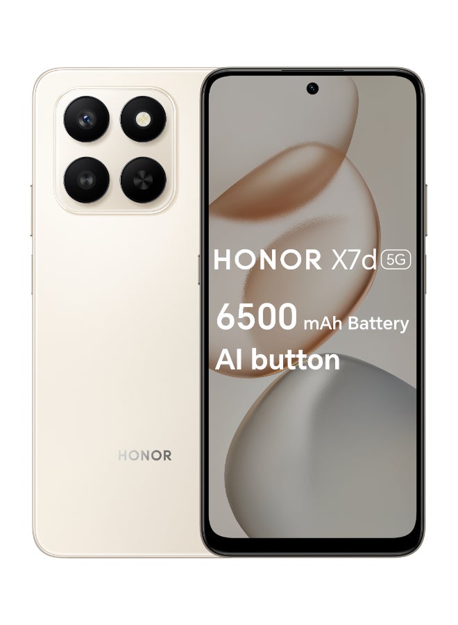 هونور X7d 5G ثنائي الشريحة ذهب صحراوي 8GB RAM 256GB - نسخة الشرق الأوسط - Image 1
