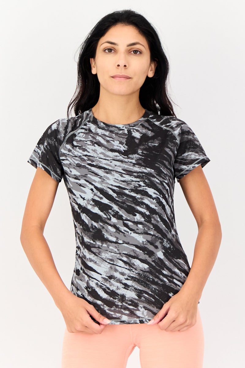 PUMA Women Regular Fit Short Sleeves Training T-shirt, Multicolor - Image 1