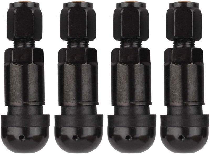 TOMALL TPMS Black Bolt-in Tire Valve Stem Caps Explosion Proof Inner Tube Valve - Image 1