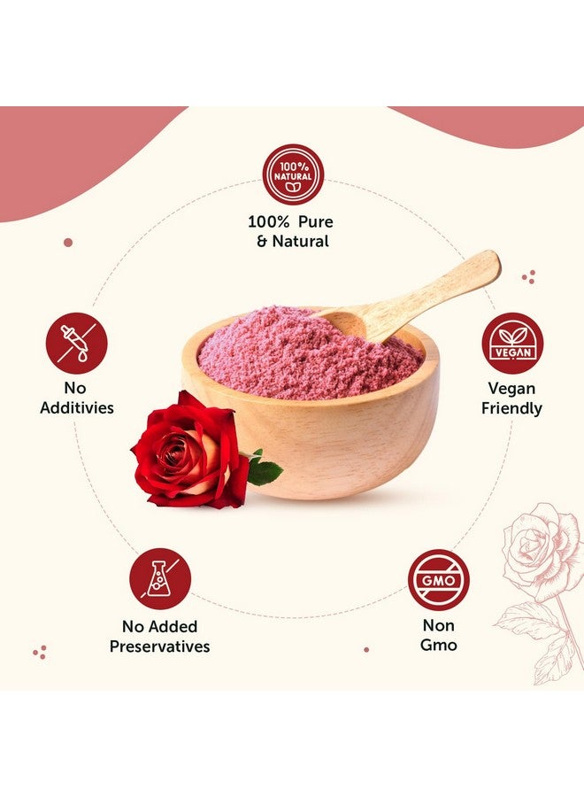 Neuherbs Rose Petal Powder - 100g | Antioxidant Support To Revitalize Skin Health | 100% Pure & Natural | Rose Powder for Face Mask, Tanning & Glowing Skin. - Image 3