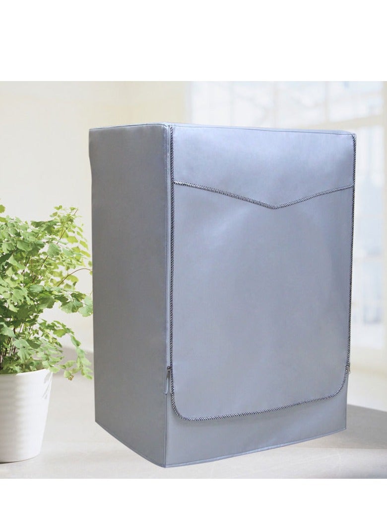 Silver Coating Oxford Cloth Full-automatic Roller Washing Machine Washer Dryer Cover Waterproof Sun-resistant Dust Cover- XL - Image 1