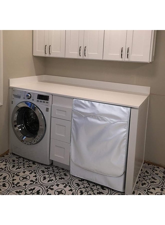 Silver Coating Oxford Cloth Full-automatic Roller Washing Machine Washer Dryer Cover Waterproof Sun-resistant Dust Cover- XL - Image 2