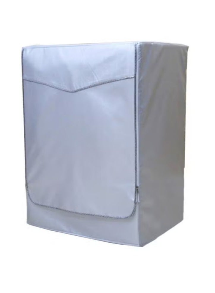 Silver Coating Oxford Cloth Full-automatic Roller Washing Machine Washer Dryer Cover Waterproof Sun-resistant Dust Cover- XL - Image 4