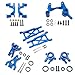 MEUS RACING Upgrades for Traxxas 110 4X4 SlashRustlerF150 Raptor RHossJatoFiesta Stub Axle CarrierCHubSteering KnucklesSteering Bellcrank SetSuspension Arms LR Blue - Image 2