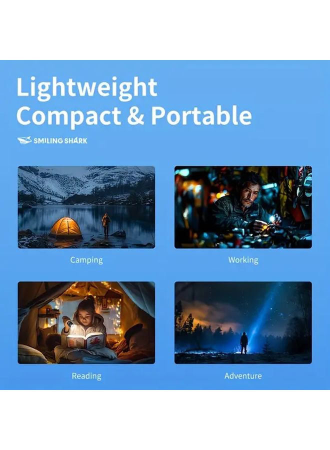 SD 5253 2PC Mini Rechargeable Flashlights 3 LED COB Floodlight With Hook USB Portable Light For Camping Night Work - Image 4