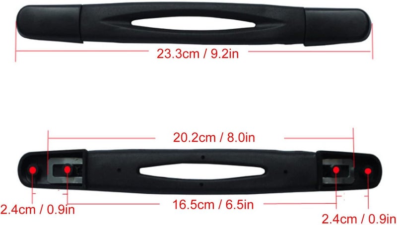 cheekyglo Luggage Handle, Suitcase Handle Replace Parts Luggage Hand Holder, 9.2" Flexible Spare Plastic Carry Strap Pull Handle Grip Replacement for Suitcase Box Luggage Case, Black - Image 5