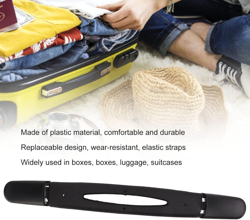 cheekyglo Luggage Handle, Suitcase Handle Replace Parts Luggage Hand Holder, 9.2" Flexible Spare Plastic Carry Strap Pull Handle Grip Replacement for Suitcase Box Luggage Case, Black - Image 3