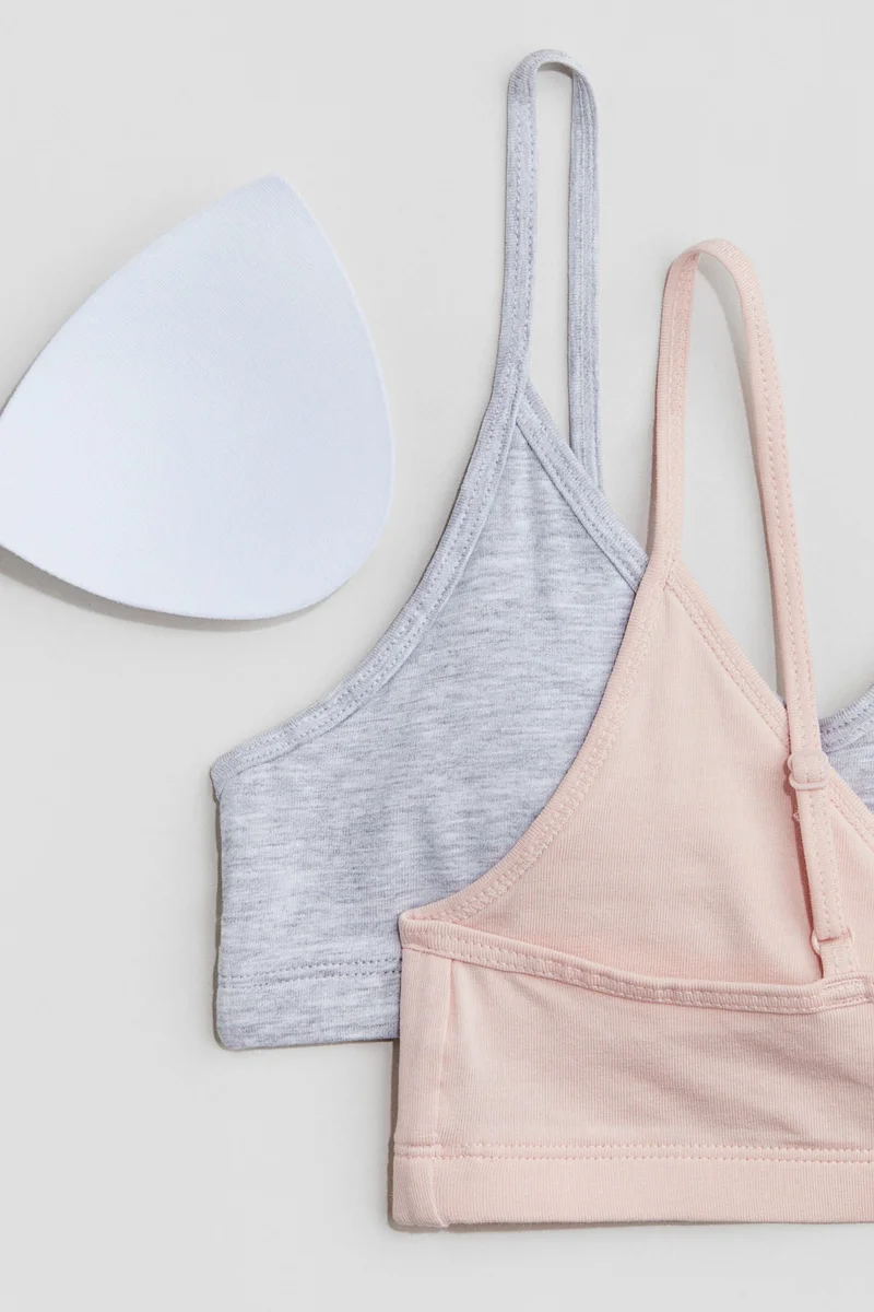 اتش اند ام بلوزة قصيرة مبطنة - عبوة من قطعتين