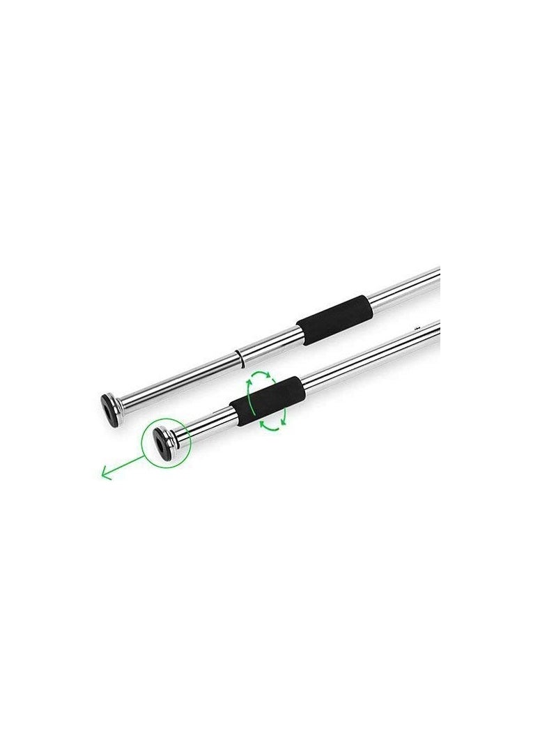 Generic - Door Mount Hanging Rod Pull Up Bar with Adjustable Length and Cushioned Grip for Men Women Kids Height Increase Pull Ups Exercise Steel - Image 1